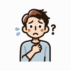 vector illustration of scared people