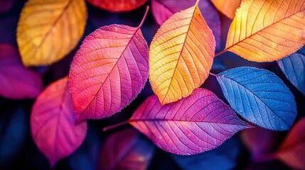 Obraz premium Vibrant Autumn Leaves: A Symphony of Color