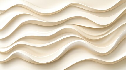 Abstract wavy beige background, smooth flowing curves