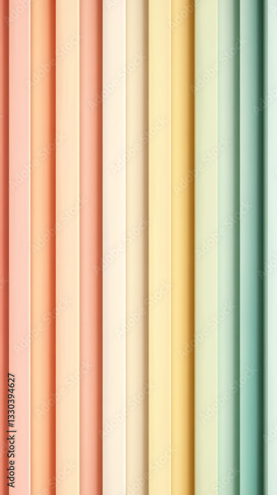 Poster Vertical striped gradient transitioning from warm to cool hues, ideal for design layouts and visual composition
