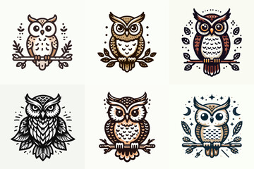 cute owl vector illustration