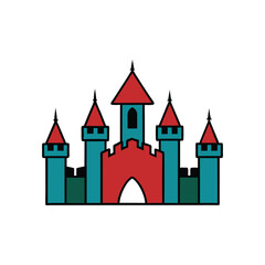 Obraz premium castle vector illustration