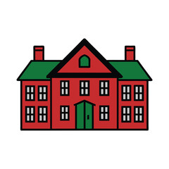 house on white background