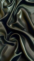 Obraz premium Dark satin fabric drapes softly