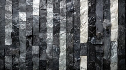 Vertical black and gray stone wall texture.