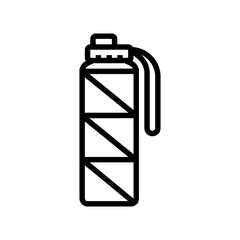 collapsible water bottle line icon vector illustration