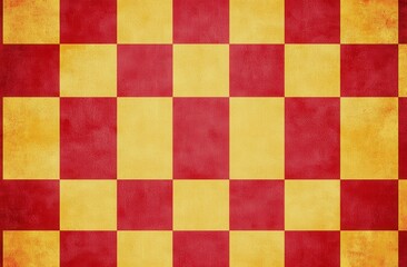 Vintage Checkerboard Pattern in Red and Yellow Tones for Decor