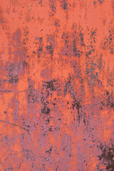 Abstract Background with rusty metal texture in grunge style for design. Color is orange.