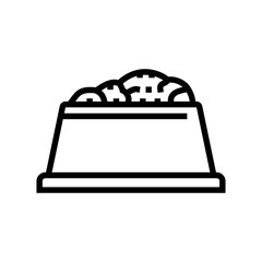food bowl pet home line icon vector illustration