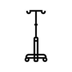iv drip stand surgeon line icon vector illustration