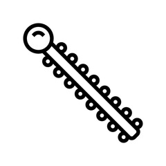 ligature ties orthodontist line icon vector illustration