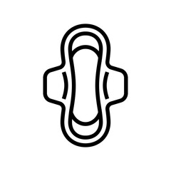 menstrual pads intimate care line icon vector illustration