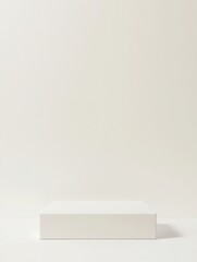 Simple White Box on a Light Background for Product Display Use