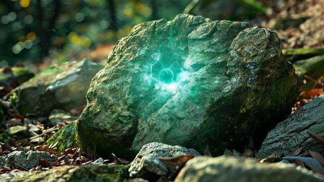 Energiekristall mit strahlenden Lichtwellen