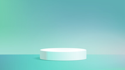 turquoise vector podium background