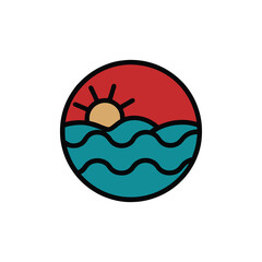 illustration of an sun on a white background