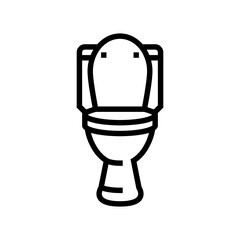 toilet diarrhea line icon vector illustration