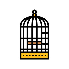 birdcage pet home color icon vector illustration