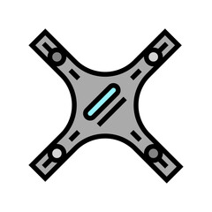 bracket positioning gauge orthodontist color icon vector illustration