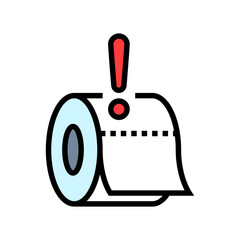 diarrhea warning color icon vector illustration