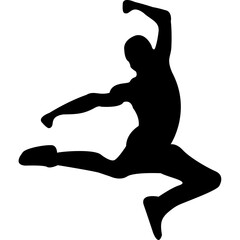 Break Dance Silhouette Icon