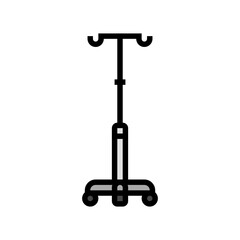 iv drip stand surgeon color icon vector illustration