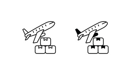 Air Delivery icon design with white background stock illustration