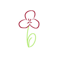 A vibrant red flower icon, perfect for adding a touch of nature and elegance to your scrapbook, planner, or design projects