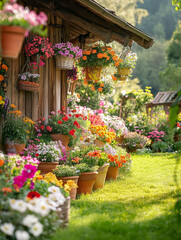 Obraz premium garden with flowers