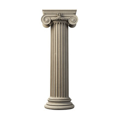 Obraz premium antique greek style column isolated transparent or white background