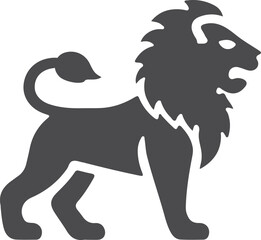 A bold and majestic lion vector design, featuring sharp, flowing lines and intricate details, capturing the power, strength, and regal presence of a lion in a fierce, stylized form.
