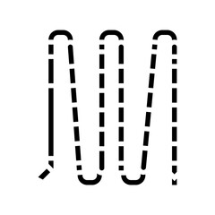 avalanche probe mountain skiing glyph icon vector illustration