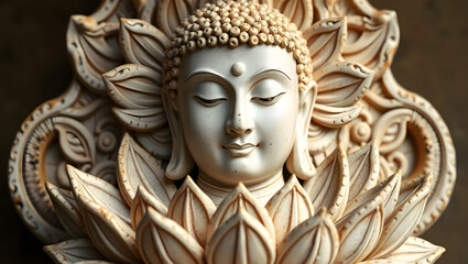 Fototapeta premium buddha statue, ai generated