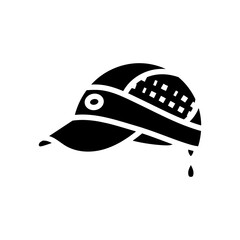 cap running accessories glyph icon vector illustration