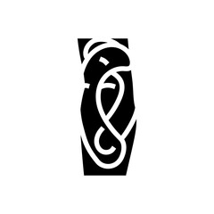 elbow kinesio tape glyph icon vector illustration