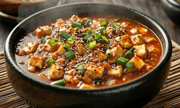 traditional mapo tofu dish video chinese cuisine