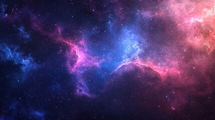 Fototapeta premium Vibrant cosmic nebula in deep space showcasing swirling colors and radiant starlight