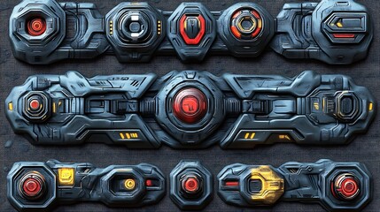 Futuristic Sci Fi Tech Panel Interface Design