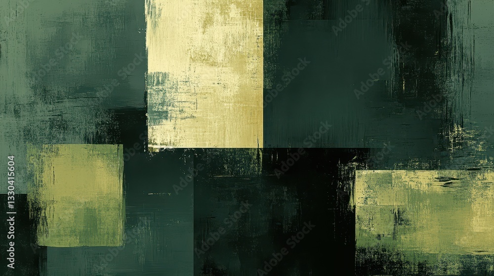 Aufkleber abstract geometric painting featuring various rectangles with a textured effect