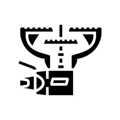 natural gas burner stove glyph icon vector illustration