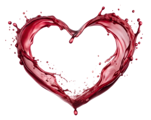 heart made of red splashes