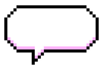 Blank speech bubble pixel art