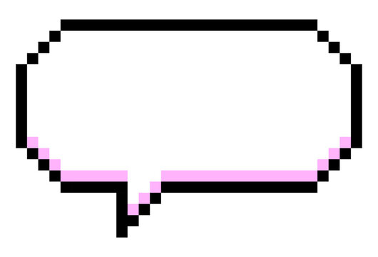 Blank speech bubble pixel art