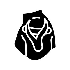 shoulder kinesio tape applied glyph icon vector illustration