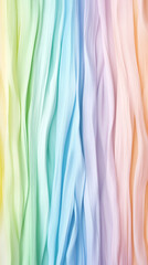 Colorful ribbons creating a wavy rainbow pattern, perfect for backgrounds and designs related to LGBTQ+ pride, fashion, or celebrations