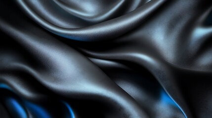 Obraz premium Dark Gray Silk Fabric Draped Luxuriously