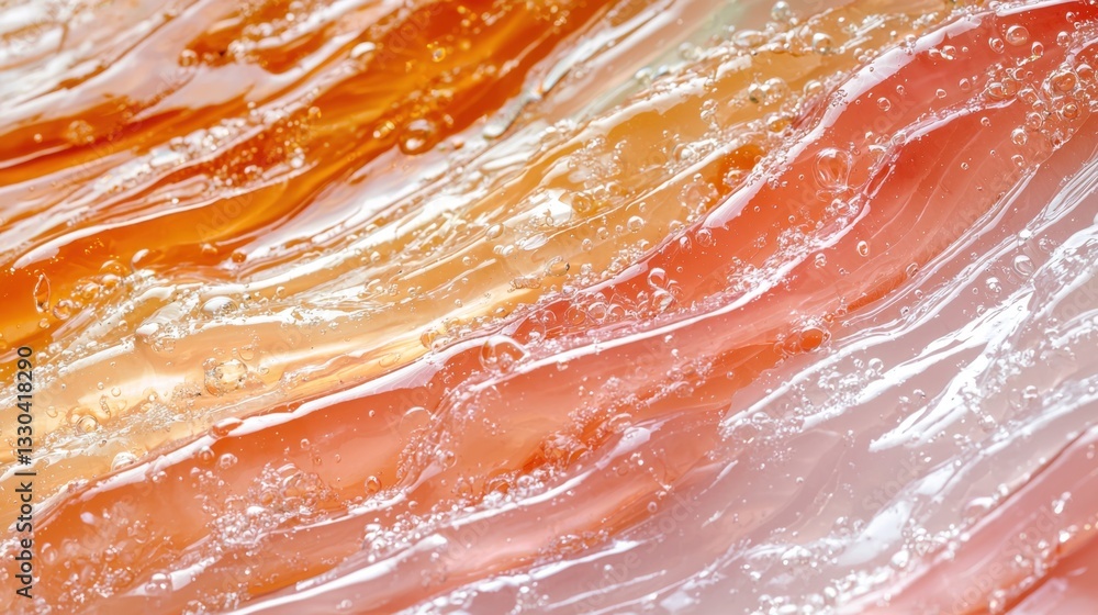 Poster vivid swirls of orange and pink flow through clear water, creating a mesmerizing interplay of color 