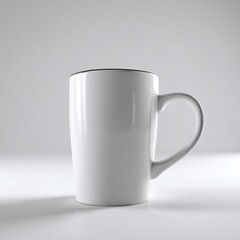 Obraz premium white cup on white background