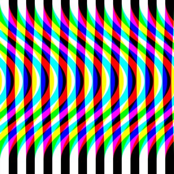 Seamless RGB Stripe Glitch Abstract Rainbow Hypnotic Loop