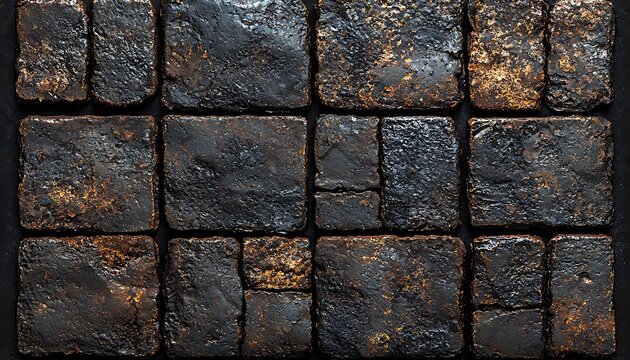Dark stone tile mosaic texture